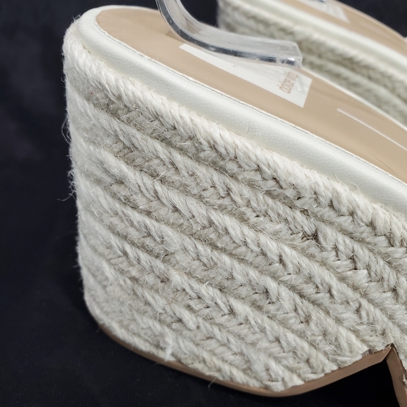 Dolce Vita Womens Saydie Cream Raffia Slip On Wedge Platform Sandals  Size 9.5 - Picture 6 of 15